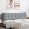 vidaXL Travesseiro para Costas Cinzento-claro 180 x 24 x 50 cm tecido