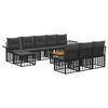 vidaXL Conjunto de Sof&aacute;s para Exterior 11 unid. Preto e Cinza Escuro