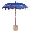 vidaXL Parasol Balin&ecirc;s com Base Azul 215 x 215 x 260 cm