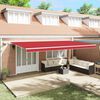 vidaXL Toldo Retr&aacute;til Manual Vermelho 600 &times; 300 cm Tecido e A&ccedil;o
