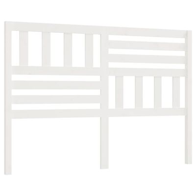 vidaXL Cabeceira de cama 156x4x100 cm pinho maciço branco