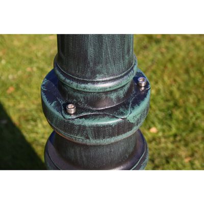 Brighton Candeeiro de pé p/ jardim 3 braços / 230 cm Verde escuro/preto