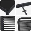 vidaXL Conjunto de Jantar para Jardim 3 pcs Preto A&ccedil;o revestido a p&oacute;