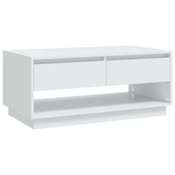 vidaXL Mesa de centro 102,5x55x44 cm contraplacado branco