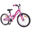 vidaXL Bicicleta Infantil 20 Polegadas para 6-11 Anos Rosa Escuro