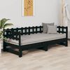 820736 vidaXL Sof&aacute;-cama de puxar 2x(90x200) cm pinho maci&ccedil;o preto