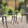 vidaXL Mesa de jardim &Oslash;48x53 cm alum&iacute;nio fundido preto