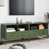 vidaXL M&oacute;veis de TV 2 pcs 68x39x50,5 cm a&ccedil;o verde-azeitona