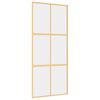 vidaXL Porta deslizante 90x205 cm vidro ESG/alum&iacute;nio dourado