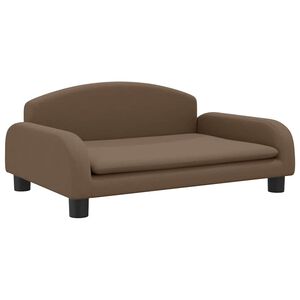 vidaXL Sof&aacute; infantil 70x45x30 cm tecido castanho