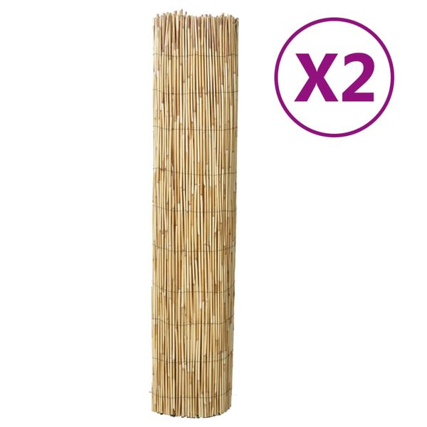 vidaXL Cercas de caniço 2 pcs 150x500 cm