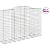 vidaXL Cestos gabi&atilde;o arqueados 11 pcs 300x50x200/220 ferro galvanizado
