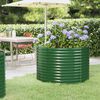 vidaXL Canteiro elevado jardim 100x100x68 cm aço galvanizado verde