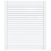 vidaXL Porta de arm&aacute;rio com design de persiana pinho maci&ccedil;o branco