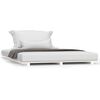 vidaXL Estrutura de cama 140x190 cm madeira de pinho maci&ccedil;a branco