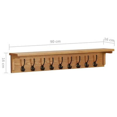 vidaXL Bengaleiro 90x16x16 cm madeira de carvalho maciça