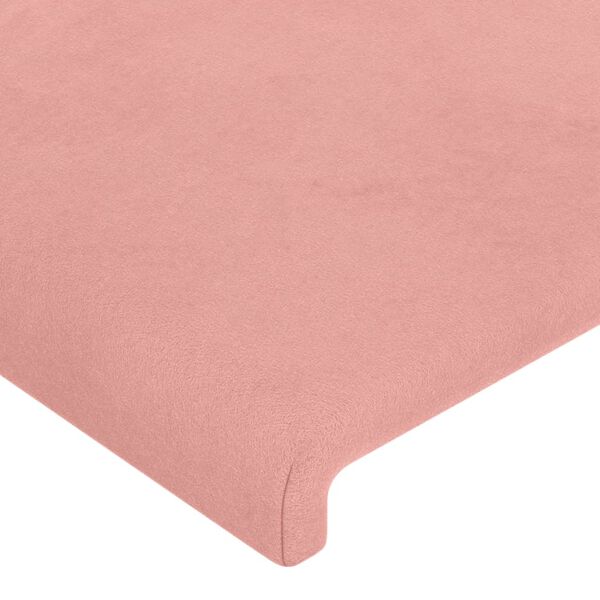 vidaXL Cabeceiras rosa 144x5x78/88 cm veludo