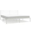 vidaXL Estrutura de cama com cabeceira 183x213 cm metal branco