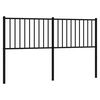 vidaXL Cabeceira de substitui&ccedil;&atilde;o 160 cm metal preto