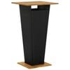 vidaXL Mesa de bar 60x60x110 cm vime PE e ac&aacute;cia maci&ccedil;a preto