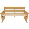 vidaXL Banco de jardim 160 cm pinho impregnado