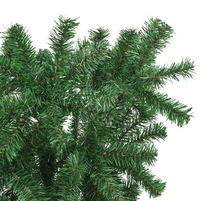 vidaXL Árvore de Natal artificial invertida com suporte 150 cm verde