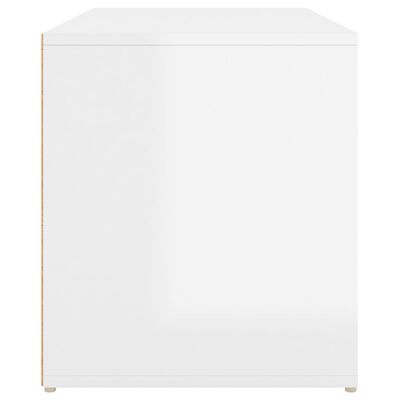 vidaXL Banco de corredor 80x40x45 cm contraplacado branco brilhante