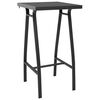 vidaXL Mesa de bar para jardim 60x60x110 cm vidro temperado preto
