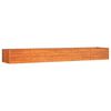 vidaXL Canteiro de jardim 400x80x45 cm a&ccedil;o corten cor enferrujado