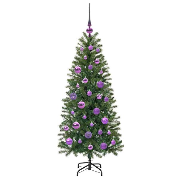 vidaXL Árvore de Natal Artificial com 150 LEDs Verde 120 cm PE e PVC