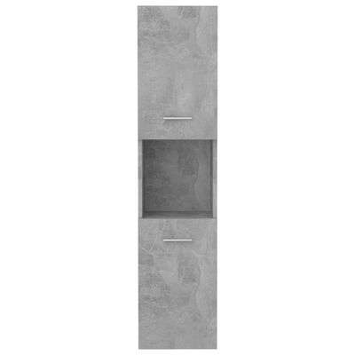 vidaXL Armário casa de banho 30x30x130 cm contrapl. cinzento cimento