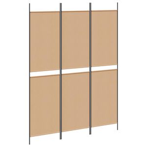 vidaXL Divis&oacute;ria de Ambiente de 3 Pain&eacute;is Bege 150 x 200 cm Tecido