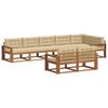 vidaXL Conjunto de Sof&aacute;s para Exterior 8 pcs Natural e Bege