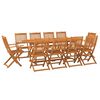 vidaXL 11 pcs conjunto de jantar para jardim 220x90x75cm ac&aacute;cia maci&ccedil;a
