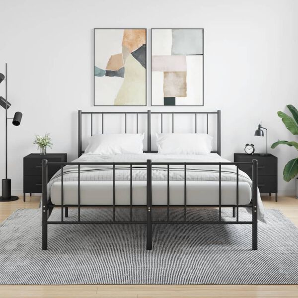 vidaXL Mesas de cabeceira 2 pcs 40x35x47,5 cm deriv. de madeira preto