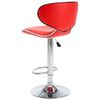 vidaXL Bancos de bar 2 pcs couro artificial vermelho