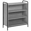 vidaXL Buffet Sonoma cinzento 97 x 33 x 81 cm Derivados de Madeira
