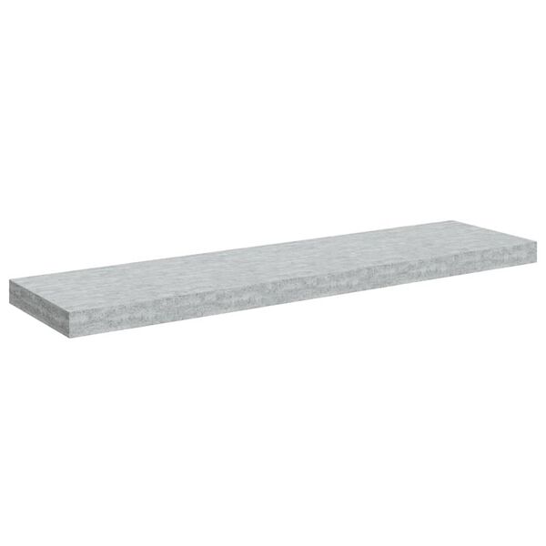 vidaXL Prateleira de parede suspensa 90x23,5x3,8 cm MDF cinza cimento