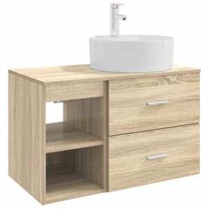 vidaXL Conjunto de M&oacute;veis para Banheiro 2 unid. Carvalho Sonoma