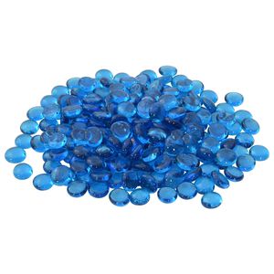 vidaXL Nugget de Vidro 17-19 mm Azul-c&eacute;u Vidro