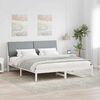 vidaXL Estrutura da cama Branco e cinza claro 200 x 200 cm