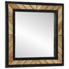 vidaXL Espelho de Parede Retangular Preto e Marrom 50 x 2 x 50 cm