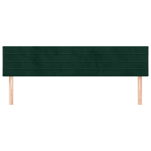 vidaXL Cabeceiras verde-escuro 180x5x78/88 cm veludo