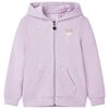 Sweatshirt para crian&ccedil;a com capuz e fecho mistura de lila 140