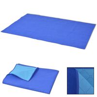 vidaXL Toalha de piquenique azul e azul claro 100x150 cm