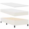 vidaXL Cama Box Spring LED com cabeceira Creme e Branco 90 x 190 cm