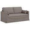 vidaXL Sof&aacute; 2 pcs Cinzento-acastanhado 158 x 78 x 80 cm tecido