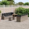 vidaXL Conjunto de Sof&aacute; de Jardim 11 pcs Cinzeto Rattan Sint&eacute;tico