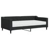 vidaXL Sof&aacute;-cama com colch&atilde;o 90x190 cm tecido preto