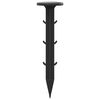 vidaXL Pinos de Pl&aacute;stico 500 pcs Preto &Oslash;3 x 11 cm Pl&aacute;stico